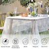 ShinyBeauty Lace-Tablecloth-Rectangular 60x120-Inch White Rectangle Overlay Tea Tablecloth Lace Tablecloths