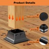 FMhotu 4x4 Post Base 15Pcs, Internal 3.5"x3.5" Heavy Duty Powder-Coated