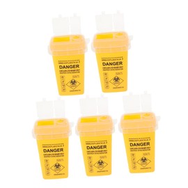 SAFIGLE 5Pcs Disposal Containers Compact Razor Blade Disposal Bin for Salon Use Needle Waste Collection Box Reusable Material for Barber Workstations