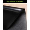FURKIT Black Plastic Table Cover Protector, 48" Round Waterproof Easy