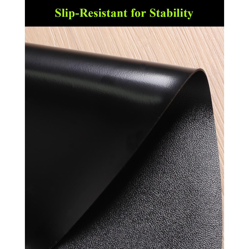 FURKIT Black Plastic Table Cover Protector, 48" Round Waterproof Easy