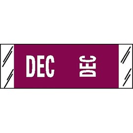 tabbies Original COL'R'TAB 11880 Series Horizontal/Vertical Month Tabs, Violet, December, 1/2" H x 1-1/2"W, Heavy Duty, Made in The USA, 100/Pack