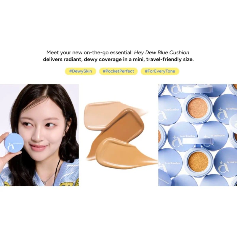 Base Cushion Unleashia Hey Dew Blue 26 Tonos