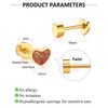 TAIGRAMA Gold Flat Back Stud Earrings for Women, Hypoallergenic Surgical