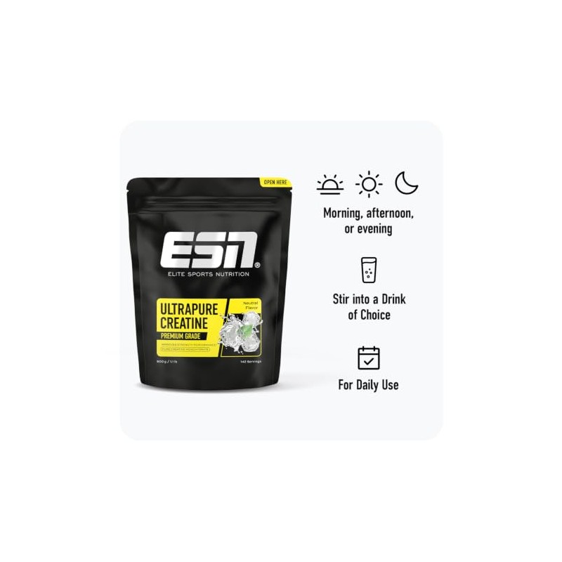 ESN Ultrapure Creatine Monohydrate, 250 g, 62 Servings, Fresh Cherry