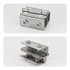 Runseaway 2PCS 180° Glass Door Pivot Hinge Kit, Stainless Steel