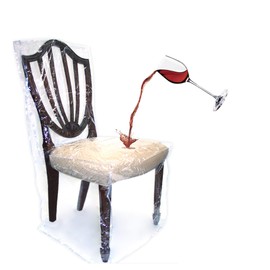 LAMINET Heavy-Duty Crystal-Clear Dining Chair Protectors - Protects All-Over from Dust, Dirt, Spills, Pet Hair/Dander, Paws and Claws! Fits Chairs Up to 41”BH x 20" FH x 20”W x 22" D (Set of 4)