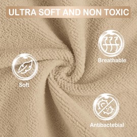 Softan Baby Washcloths, 24Pack Baby Wash Cloths Extra Soft & Ultra Absorbent, Baby Towels Face Towel Unisex for Boys Girls Face & Body, Washclothes Gentle on Sensitive Skin, 9''x 9'' Beer