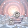 Ruihfas 1 Pair Rhinesetone Pearls Shoe Clips Women's Round Crystal