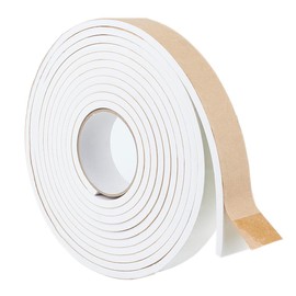 BENECREAT 5m White Foam Seal Strips Tape, 40mmx6mm High Density Closed Cell Foam Weather Stripping for Furniture, Cars, Speakers, Sports Equipment