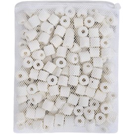 Wave Point Aquarium Filter Media Kits, 1 lb Activated Carbon + 50pc Bio Balls +1 lb Ceramic Ring (Triple Pack)