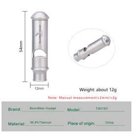 iBasingo Ti9019O Titanium Whistles Trainer Equipment Outdoor Camping Hiking Hunting Climbing Emergency Survival Loud Whistle Training Sports Key Chain Signal Whistles with Lanyard 1 Piece