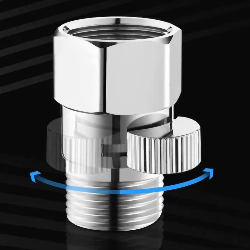 Shut-off Intermediate Faucet for Showers [Short Switch] Chrome Connection Diameter