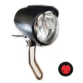 NULKOMMA Electric Bike Headlight for Night Riding LED Front Light Suitable for 24V 36V 48V Battery Controller Waterproof 2-pin Female Connector LED Light for E-Bike Scooter