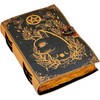 Grimoire journal Leather Print Caltic Cat journal Blank Spell book