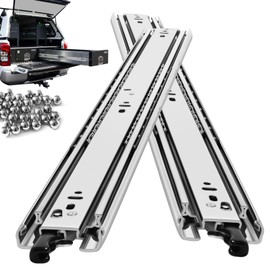 VAGUDE with Lock Heavy Duty Drawer Slides Full Extension Side Mount 14 16 18 20 22 24 26 28 30 32 34 36 40 Inch 150 Lbs Metal Dresser Cabine Rails Tracks Glides Runner 1 Pair (with Lock, 40 Inch)