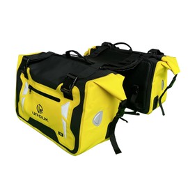 Motorcycle Saddle Bag 60L Waterproof Motorcycle Bag Bags Engine Side Bag (Yellow)