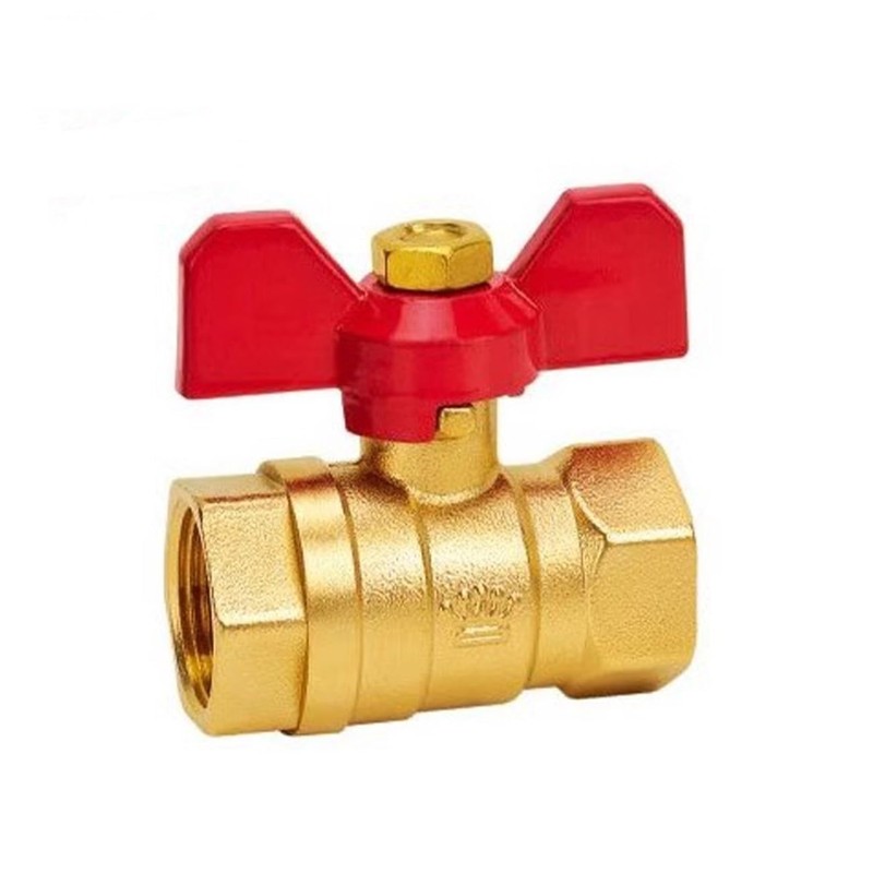 PZRT Ball Valve Butterfly Handle Flat Hole Aluminum Alloy Mini
