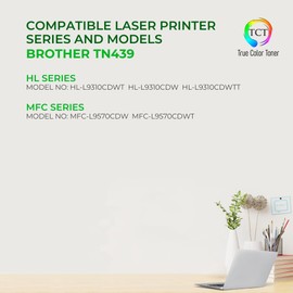 TCT TN439 Cyan Toner Cartridge - Premium Compatible Replacement for Brother TN439C Cyan Ultra High Yield Works with Brother HL-L8360CDW L8360CDWT MFC-L8900CDW L9570CDW Printers (9,000 Pages)