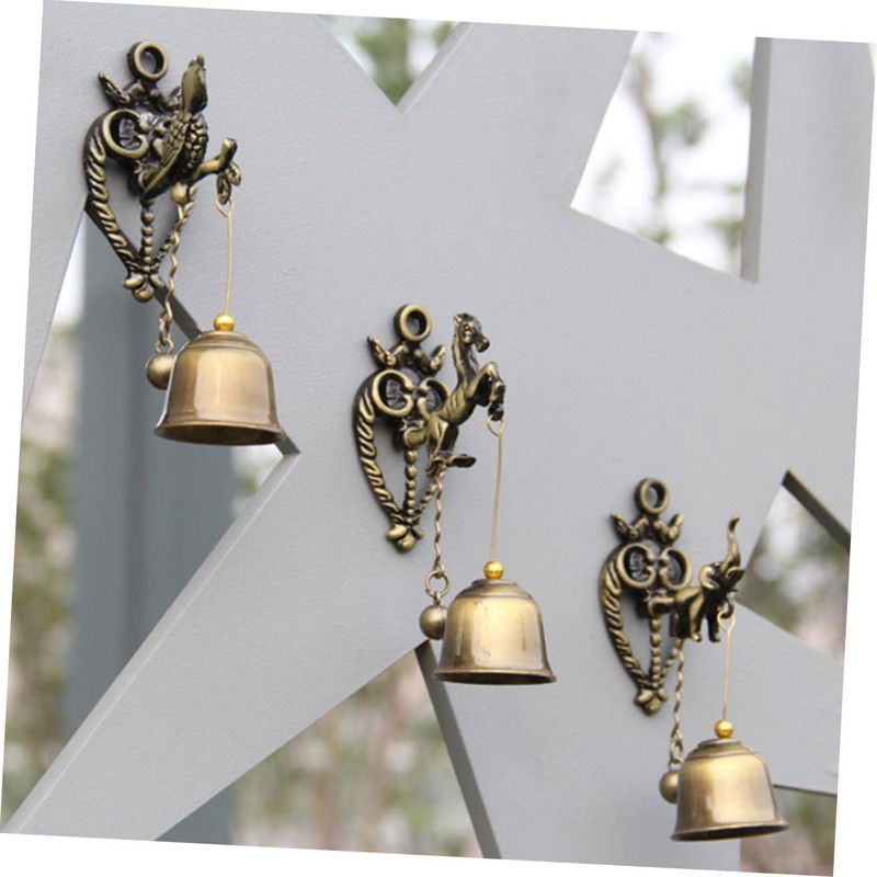 Levemolo Elephant Door Bell Metal Wind Chime Bells Retro Ornament