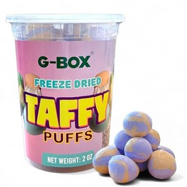 G-BOX Freeze Dried Candy Salt Water Taffy, Crunchy, Delightful, Intense Flavor Candy, TikTok Trend Items Featuring Old School Vibes, Perfect for Fans of Freeze Dried Candies, Air-tight Sealed in a Deli Container (Blackberry Crumble)