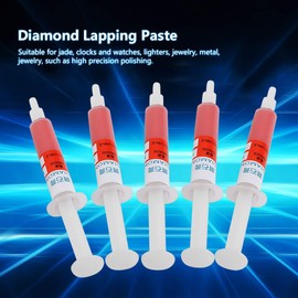 Juego de 5 Piezas de Pasta de Pulido de Diamante, Compuesto de Vuelta, Pasta Abrasiva, Tubo de Aguja W1.5# 6000, Compuestos de Acabado, Herramienta de Molienda Abrasiva (W1.5