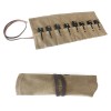 HERSENT Pocket Knife Roll Bag,waxed Canvas Small Knife Roll Up