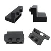 AUXBC Barn Door Stopper for Flat Track: 1.61×0.28"(L×W), Black Carbon