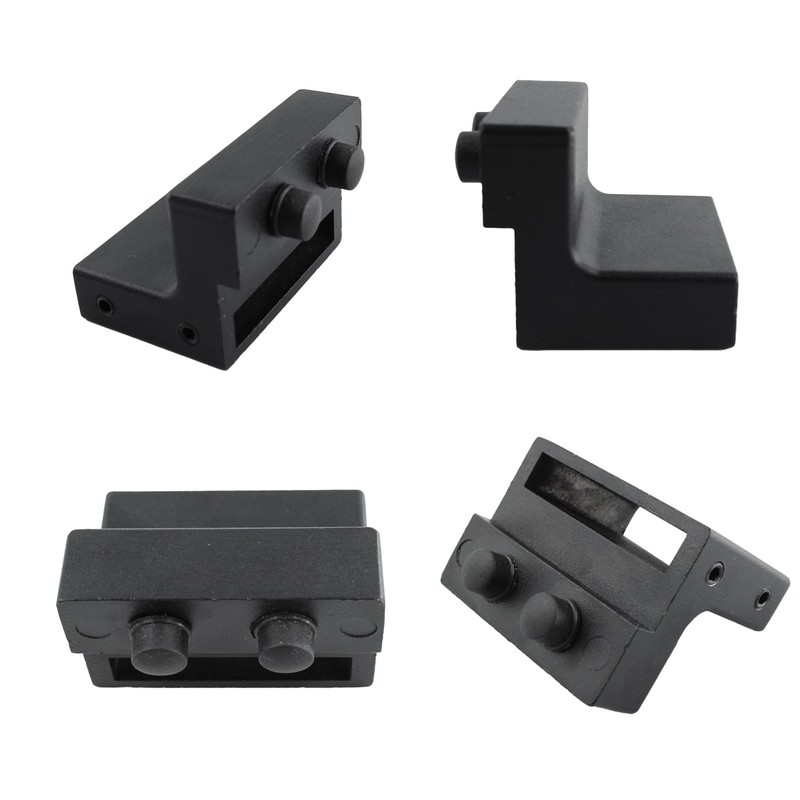AUXBC Barn Door Stopper for Flat Track: 1.61×0.28"(L×W), Black Carbon