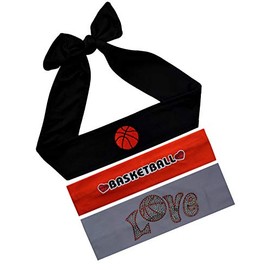 Funny Girl Designs BASKETBALL Player SET of 3 Cotton Stretch Sport Headbands From