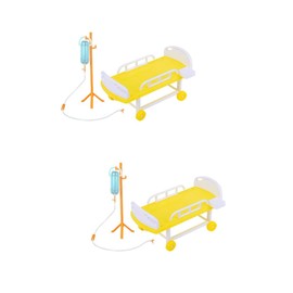 Toyvian 2 Sets Simulated medical bed hospital bed doll nursery playset dollhouse hospital miniatures nurse accessories for work rn mini decor home accessories Game Supplies Children's Toy