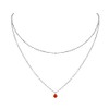 Carnelian Layered Choker in Stainless Steel