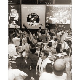 New 8x10 NASA Photo: Mission Control Celebrates Apollo 11 Moon Landing