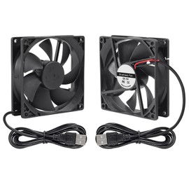 2 Pack 9225 Fan 92x92x25mm DC 5V 92mm x 25mm Brushless USB Cooler PC Fan Replacement Ball Bearing 92mm Fan for Cooling DIY PC Computer Case Fans - USB