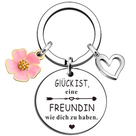Best Friend Gifts, Key Ring Gifts for Women, Best Friends Lucky Charm Keyring Christmas and Birthday Gifts for Women Girlfriend Colleague, Farewell Gift, Glück Ist,eine Freundin Wie Dich zu Haben