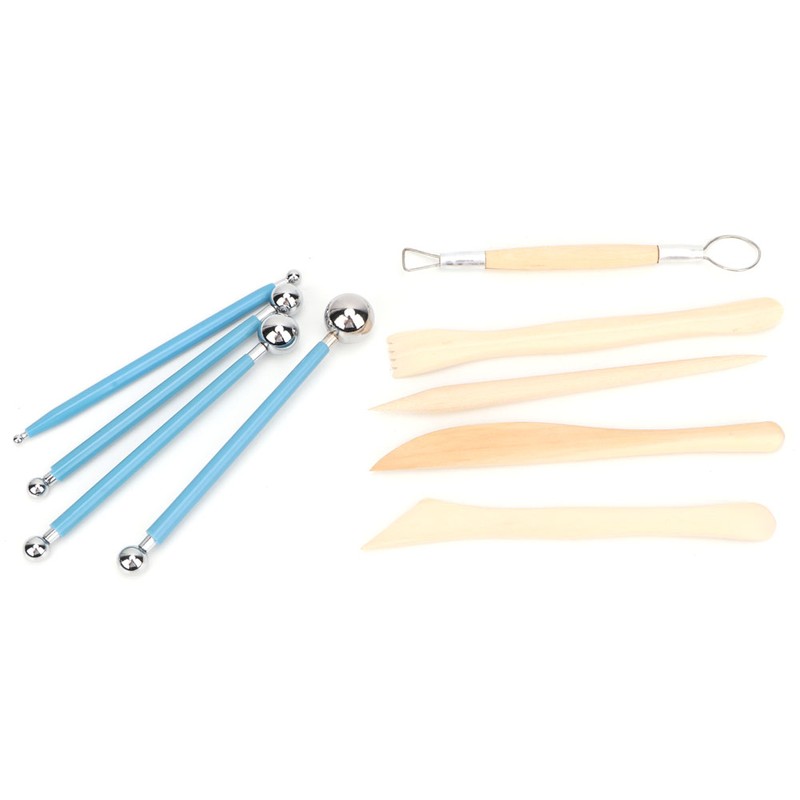 Wooden Pottery Clay Craft Sculpting Modeling Tools DIY Carved Art