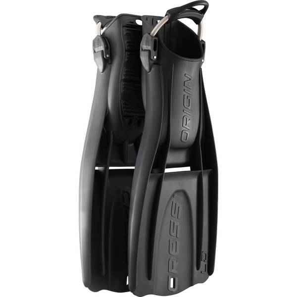 Cressi Origin LD Adjustable Open Heel Fins, Black, M/L