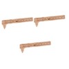 Baluue 3pcs 0-100mm Dual Scale Vernier Caliper Non-magnetic Mini Brass
