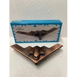 STEALTH PLANE BRONZE DIE CAST METAL COLLECTIBLE PENCIL SHARPENER NEW / BOX