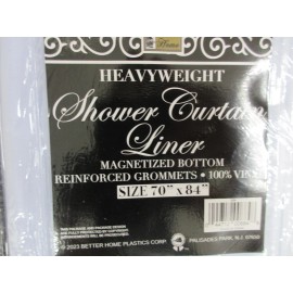 Better Homes EXTRA LONG 5-gauge VInyl Shower Curtain Liner: 70" W x 84" L VERY HARD TO FIND