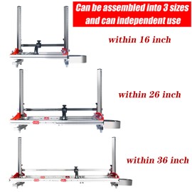 Zozen Chainsaw Mill with Lumber Guide Brackets, Portable Sawmill Kit - Can be Assembled into 3 sizes for Independent Use, Suitable for 14-36" Planking Milling Bar, A Perfect Match Cutting Guide Set.