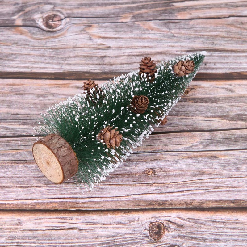 Mini Green Christmas Tree, Artificial Small Pine Tree, Snow Tree