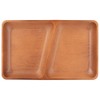Yamanaka-nuri Naturel Square Partition Plate Black & Brown M17398-7