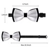 Alizeal Mens Adjustable Pre-tied Bow Tie for wedding, White