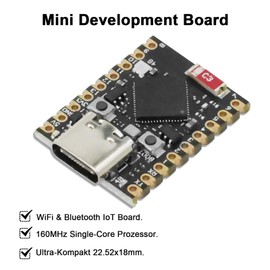 AYWHP ESP32-S3 Mini Development Board, WiFi Bluetooth IoT Board with Dual-Core Processor 160 MHz Running Frequency Development Board, 2.4GHz Wi-Fi Mini Motherboard (Pack of 1)