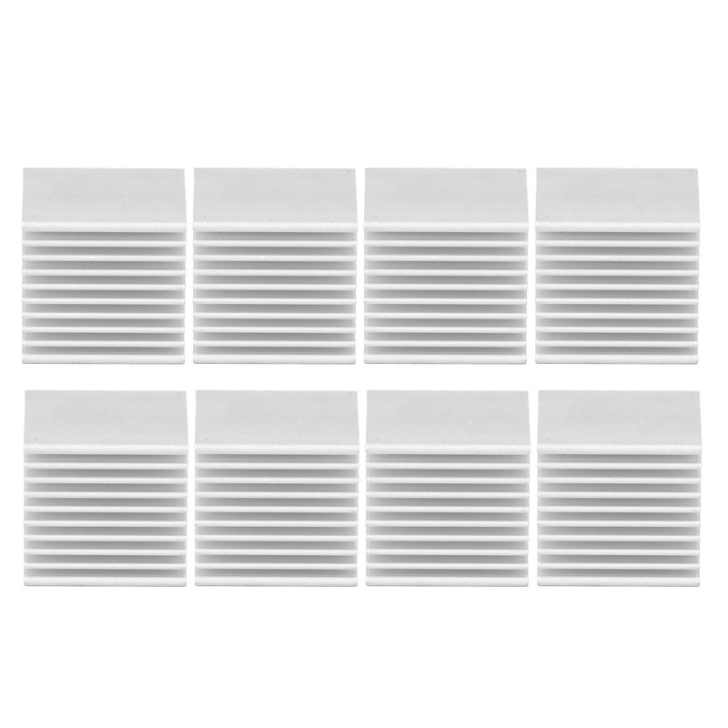 8Pcs Cooling Fins Aluminum Power Radiator Heat Sink Kit for