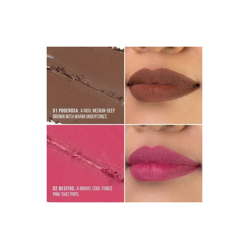 Gama 8 Labiales Locked In Place Matte Lippies Italia Deluxe