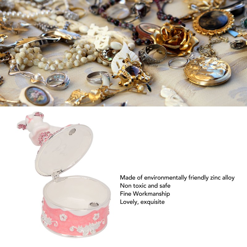 Trinket Box Exquisite Cute Bunny Shape Magnetic Design Zinc Alloy