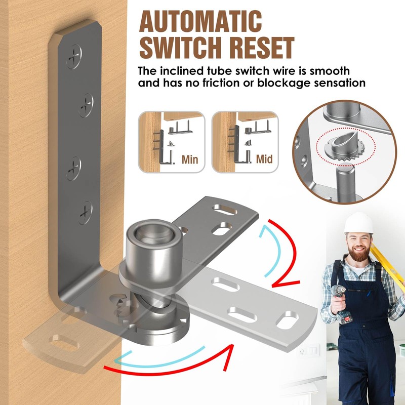 Heavy Duty Cafe Door Hinges,304 Stainless Steel Thick Hinges, Self
