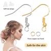 Wangjiangda 300 Pcs 925 Silver Earring Hooks for Jewelry Making